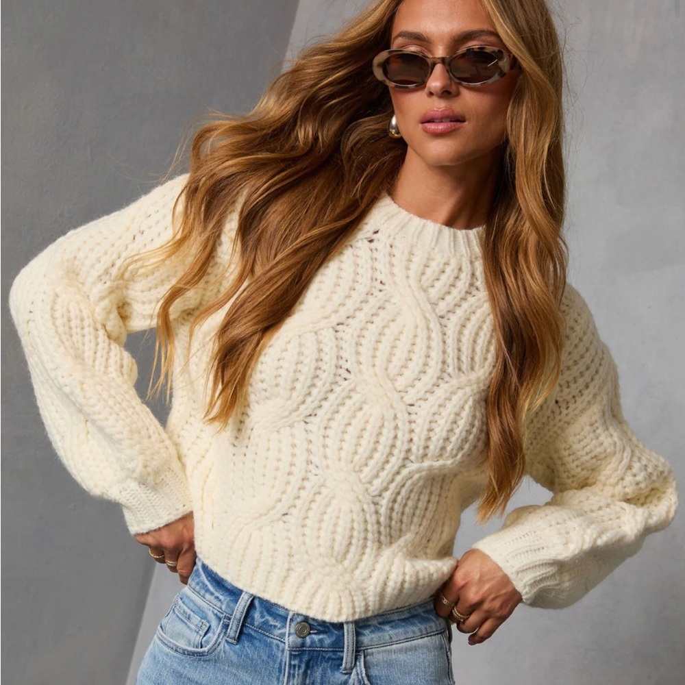 NWOT: vici cable sweater